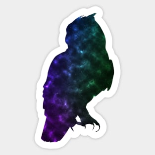 Space Silhouette Owl Sticker